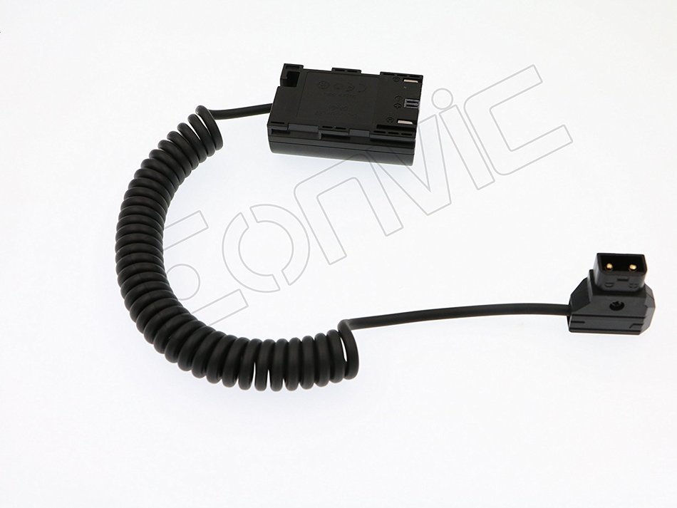 Eonvic D-Tap to Canon LP-E6 Dummy Battery Adaptor Power Coiled Cable N3