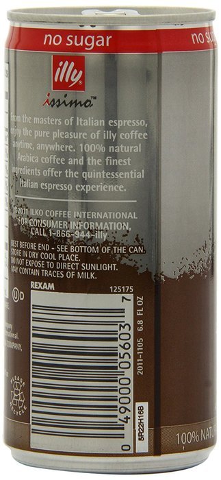 illy issimo Coffee Drink, Caff&egrave;, 6.8-Ounce Cans (Pack of 12) N13