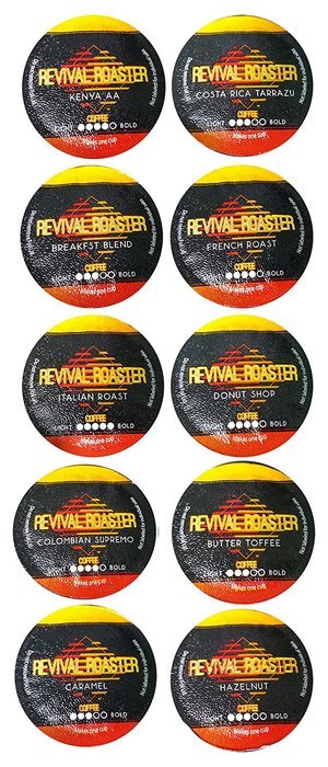 Revival Roaster 96-count Gourmet Roasted Coffee for Keurig K-cups with 10 Bonus Cups N2