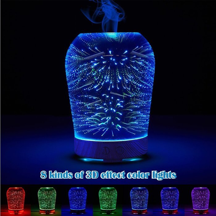 SUN-E Aromatherapy Oil Diffuser,100ML Essential Oil Ultrasonic Cool Mist Humidifier Waterless Auto Shut-off Perfect... N3