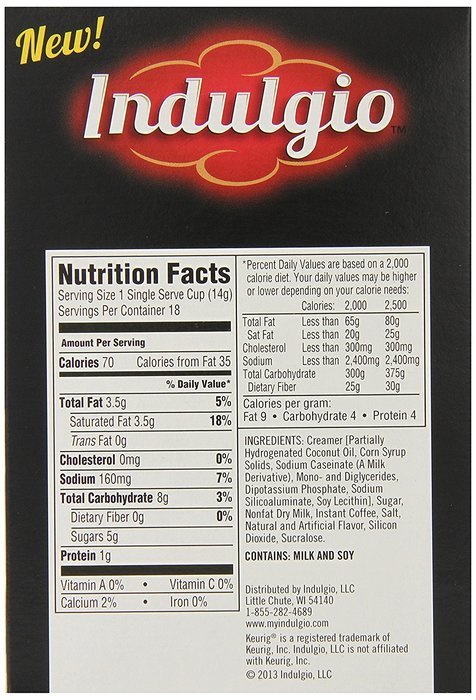 Indulgio French Vanilla Cappuccino Single Serve K-cup, 42 Count (Compatible with 2.0 Keurig Brewers) N135