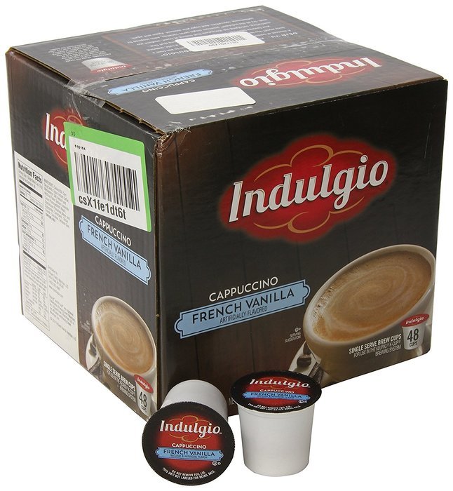 Indulgio French Vanilla Cappuccino Single Serve K-cup, 42 Count (Compatible with 2.0 Keurig Brewers) N142