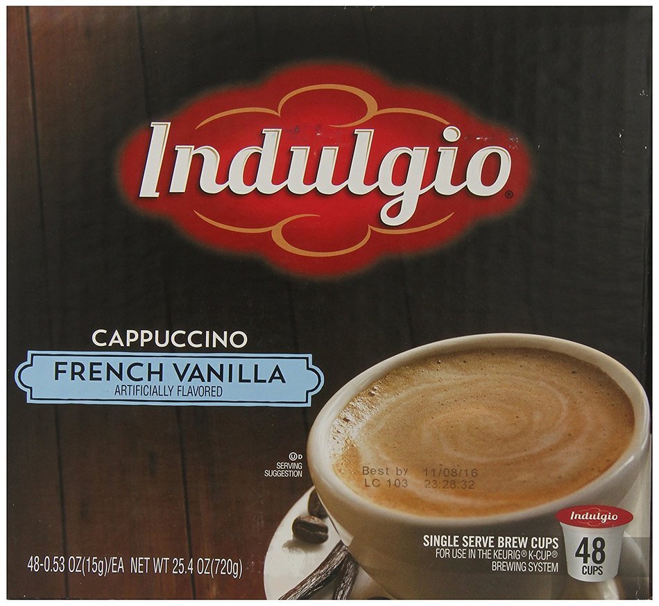 Indulgio French Vanilla Cappuccino Single Serve K-cup, 42 Count (Compatible with 2.0 Keurig Brewers) N143