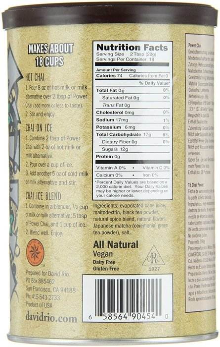 David Rio Chai Mix, Tiger Spice, 14 Ounce N57