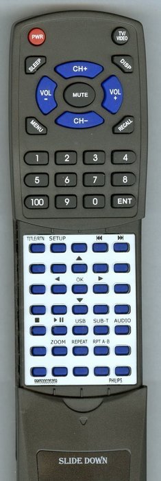 PHILIPS Replacement Remote Control for 996500035359, 242254900948, DVP598237, DVP5982