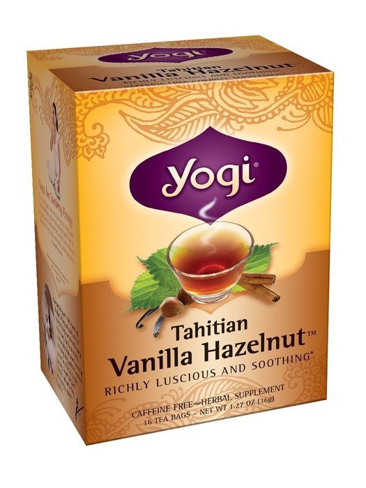 Yogi Teas Tahitian Vanilla Hazelnut Tea Bags, 16 Count