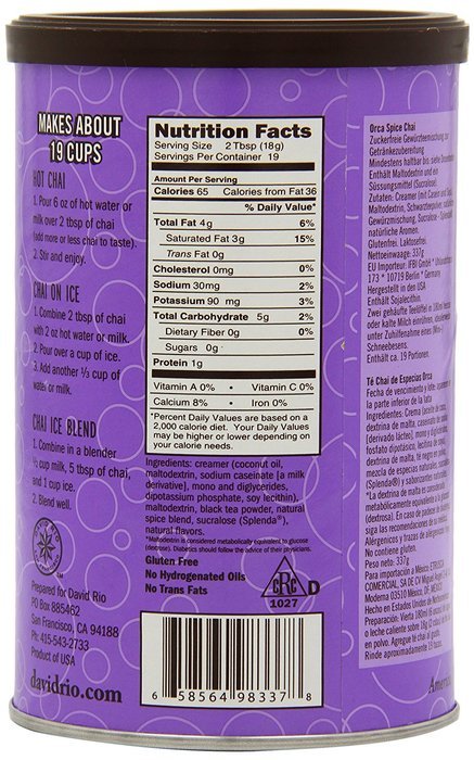 David Rio Chai Mix, Tiger Spice, 14 Ounce N66