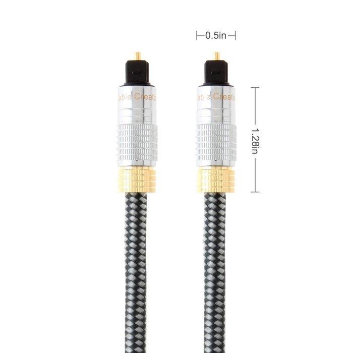 CableCreation (50Feet) Slim Toslink Optical Digital Audio Cable OD:4.0mm Molded Black N2