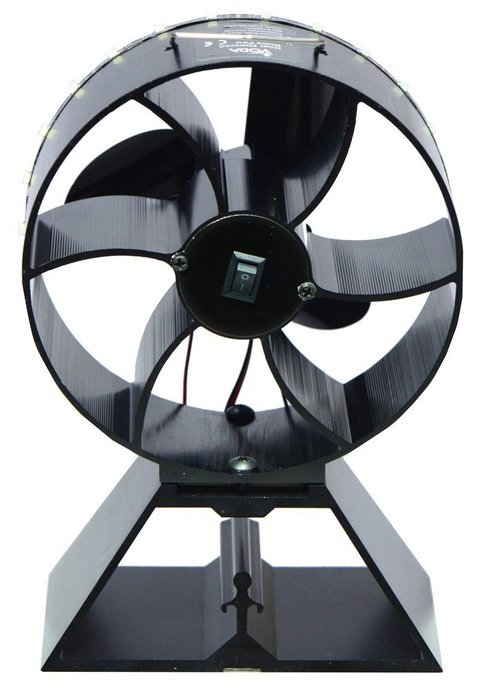 New design Heat Powered Stove Fan with Leds for Wood / Log Burner/Fireplace - Eco Friendly (WHITE)