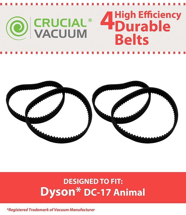 4 Dyson DC17 Long Life Durable Belt Set 4 Pack Designed To Fit Dyson DC17 Upright Vacuums; Compare To Dyson Vacuum...