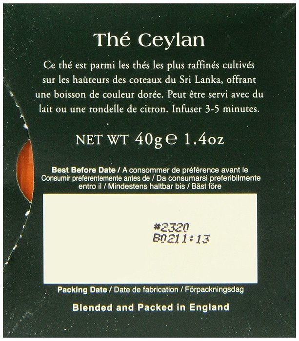 Ahmad Tea Ceylon Tea, 20-Count Boxes (Pack of 6)
