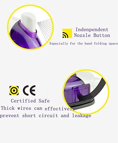 Sunflower Mini Travel Iron,Mini Wired Water Spray Steam Electric Iron for Traveling (Purple) N2