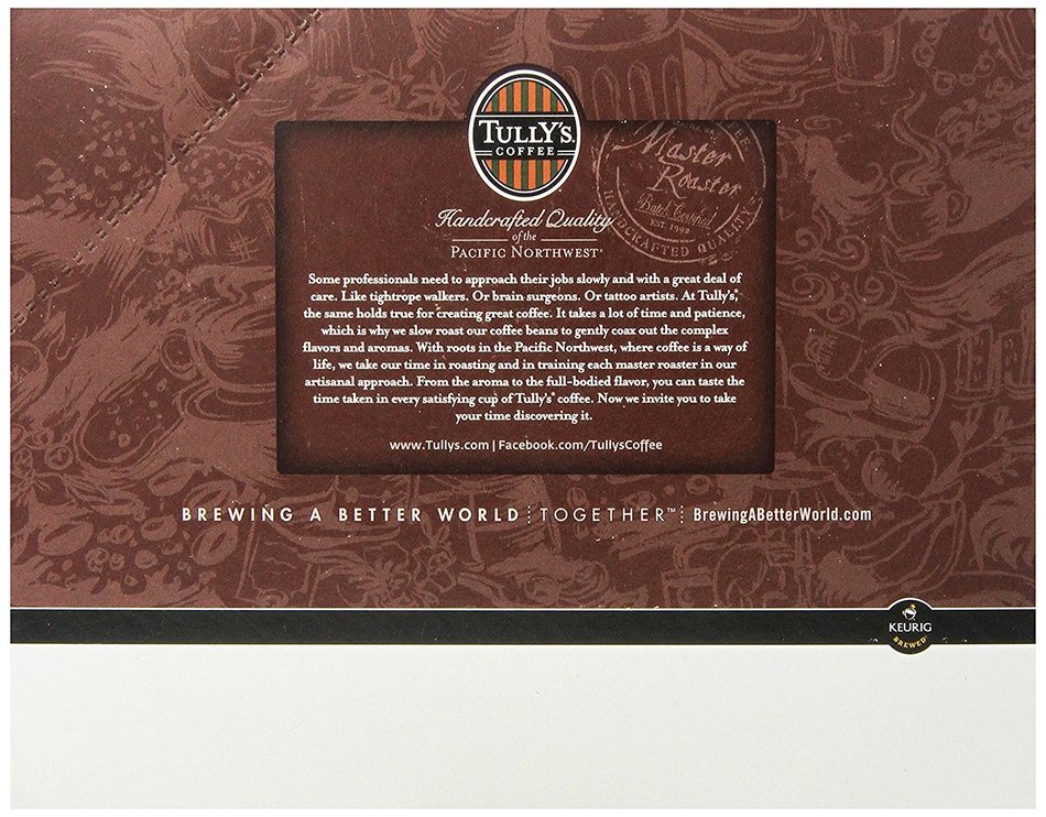 Tully's Coffee French Roast, Keurig K-Cups, 72 Count N18