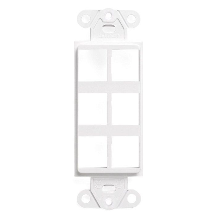 LEVITON 41643-T 3-Port QuickPort Decora Platform, Light Almond N4