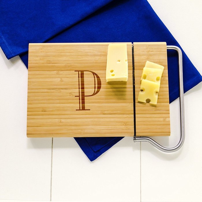 Cathy's Concepts Personalized Bamboo Cheese Slicer, Letter A N11