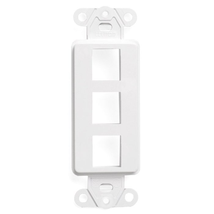LEVITON 41643-T 3-Port QuickPort Decora Platform, Light Almond N5