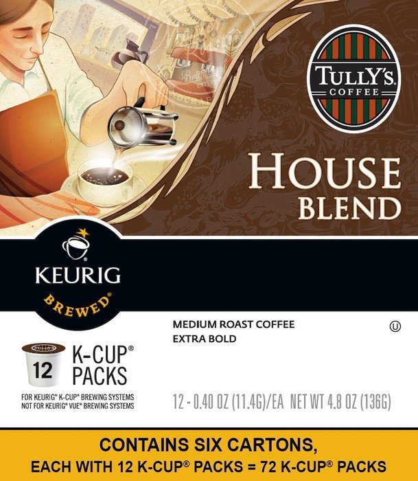 Tully's Coffee French Roast, Keurig K-Cups, 72 Count N27