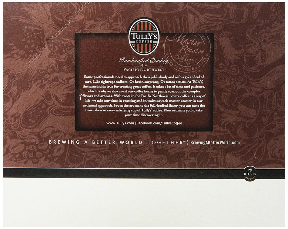 Tully's Coffee French Roast, Keurig K-Cups, 72 Count N29