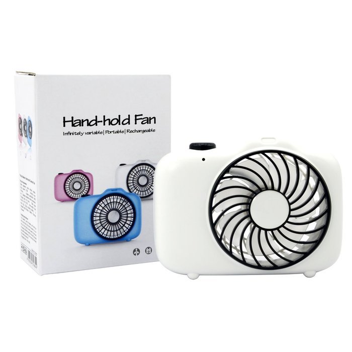 Touchshop Portable Mini USB Camera Shape Hand-Hold Fan by Rechargeable 18650 Battery/USB Infinitely Variable Speeds... N2