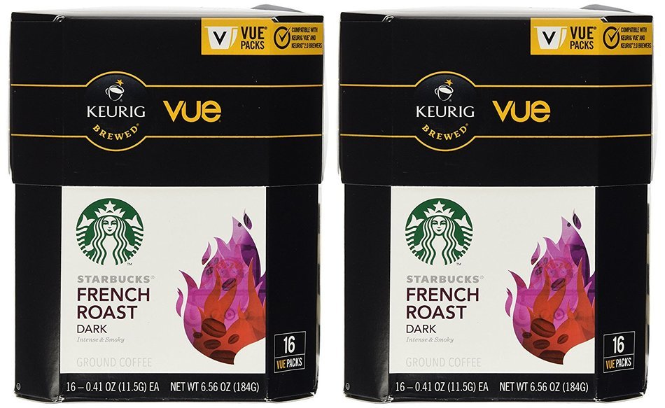 32 Count - Starbucks French Roast Coffee Vue Cup For Keurig Vue Brewers N2