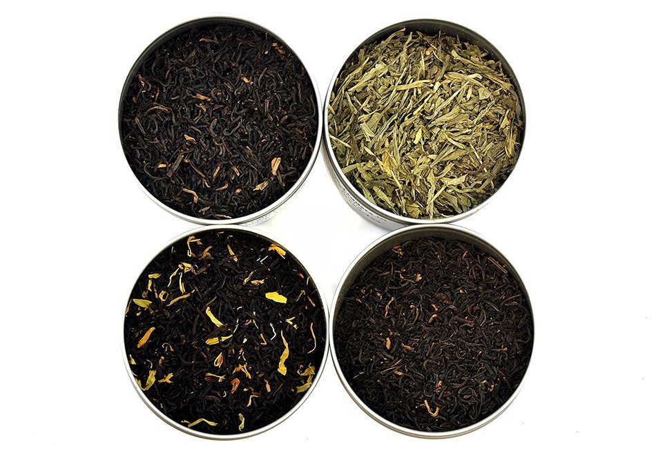 Loose Leaf Decaffeinated Tea Sampler, 4 Decaffeinated Black,Green, and ...