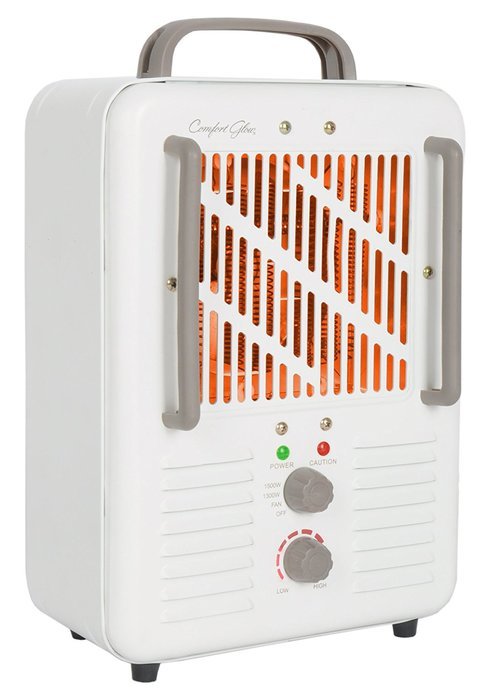 Comfort Glow EUH341 Milk house Style Utility Heater in 2-Tone Cream/Chocolate Finish, 1500-watt