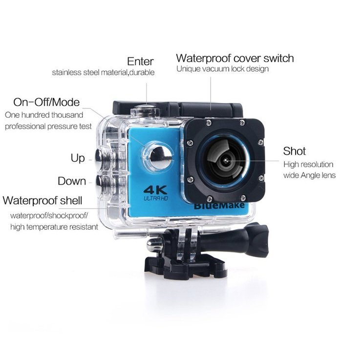 Ultra 4K Wifi Waterproof Sports Action Camera F60 Helmet Cam Recorder Marine Diving 2.0 Lcd 170 Degree Wide Lens... N2