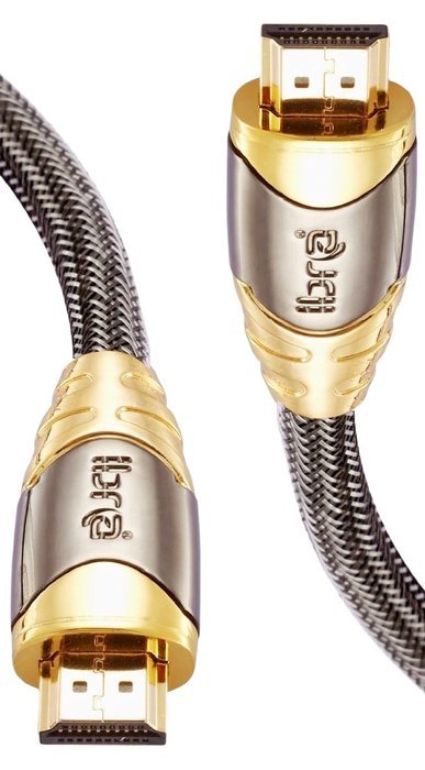 IBRA 22 Feet LUXURY GOLD High Speed Gold Plated HDMI v2.0/1.4a HDMI cable with Ethernet supports 3D, 4K, and Audio... N4