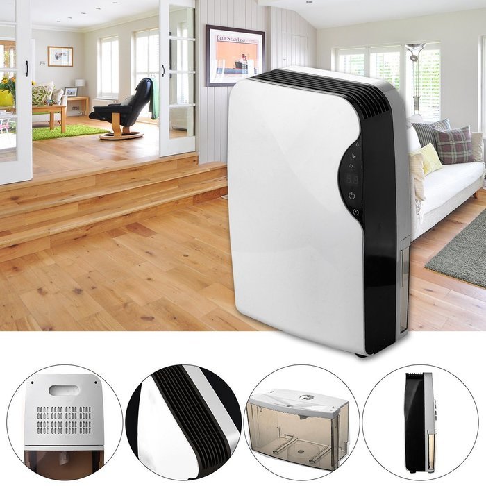 OULUN Self Draining Comfortable Peltier Small Dehumidifier Touch-screen Multi-mode Air Dryer Whisper-quiet Air... N2