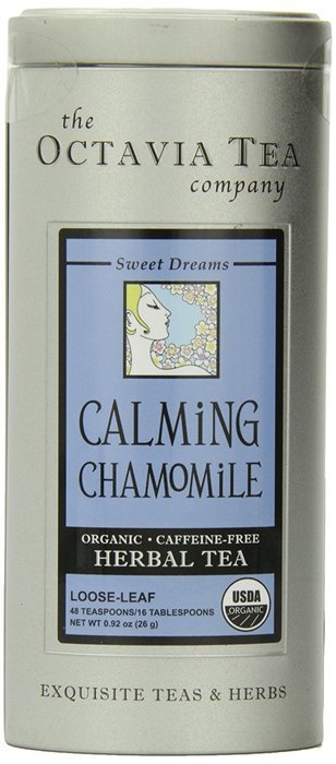 Octavia Tea Calming Chamomile (Organic, Caffeine-Free Herbal Tea), Loose Tea, 0.92 Ounce Tin N5