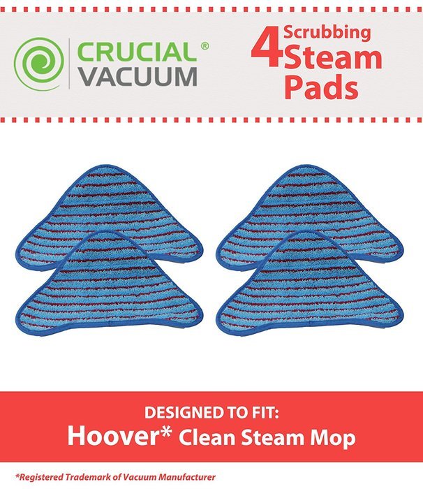 4 Hoover Scrubbing WH20200 Steam Mop Pads, Fits Hoover WH20200 & WH20300, Compare to Part # WH01000, WH01010,...