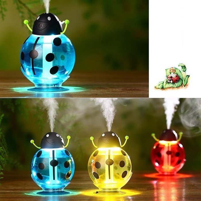 mall ladybug TLY-42 led Mini Air Humidifier DC 5V Room Air Diffuser USB Portable ABS Water Bottle Cap Aroma Mist... N12