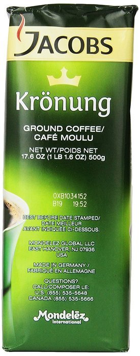 Jacobs Kronung Coffee, 17.6-Ounce Vacuum Packs (Pack of 3) N2