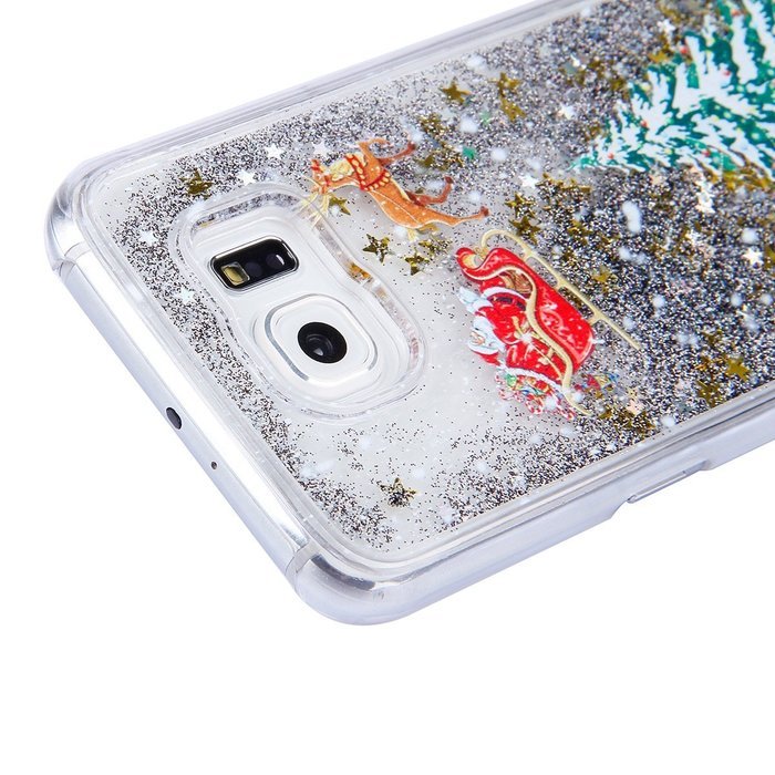 Galaxy Note 5 Case,Galaxy Note 5 Liquid Cover,PHEZEN Christmas Tree Santa Claus Design Cool Quicksand Moving Stars... N19