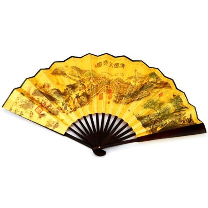 Leegoal(TM) Pink and Green Cherry Blossom Pattern Lace Bamboo Handheld Folding Fans for Girls Women N47