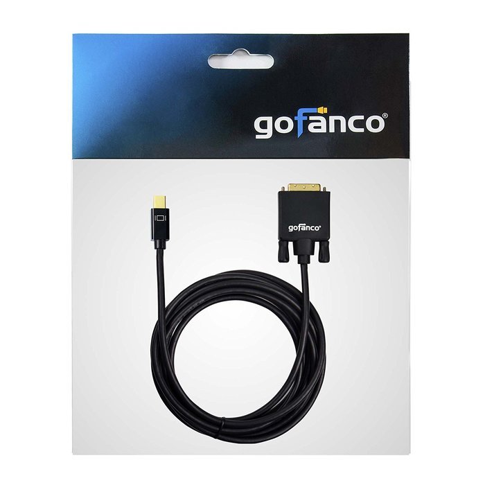 gofanco [5-pack] Gold Plated 6 Feet Mini DisplayPort to DVI Adapter Cable (Black) - Thunderbolt 2 Compatible for... N11