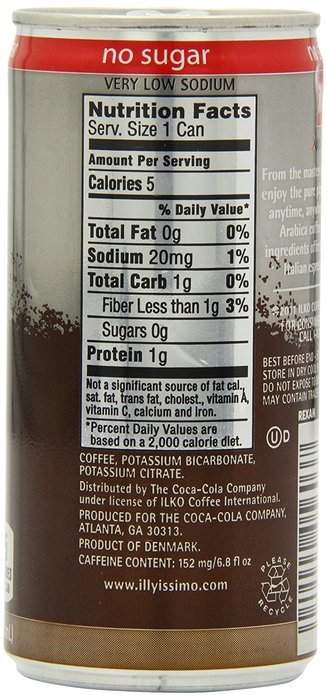 illy issimo Coffee Drink, Caff&egrave;, 6.8-Ounce Cans (Pack of 12) N21