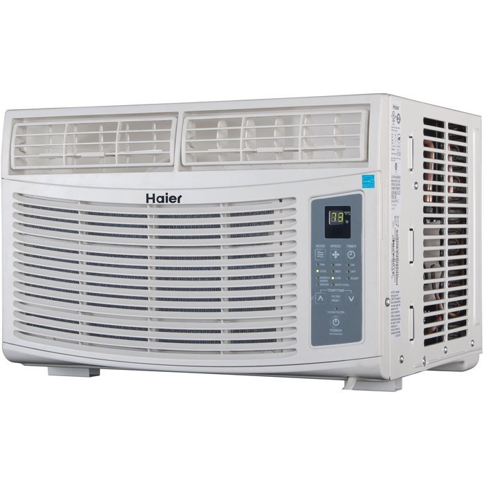 Haier ESA408N 8,000 BTU 115V Window-Mounted Air Conditioner and MagnaClik Remote with Braille N2