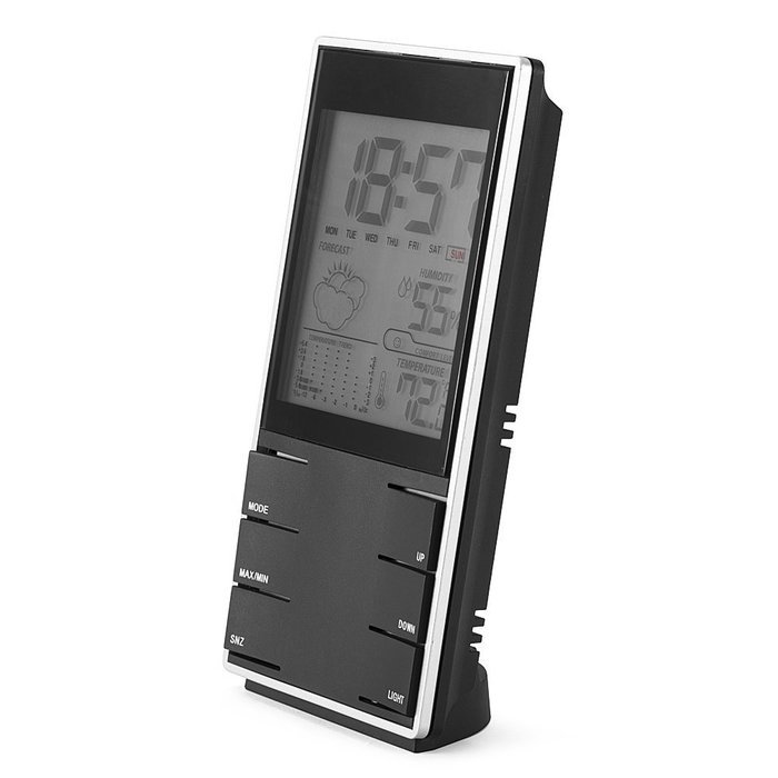 Sungwoo Indoor Digital Thermometer and Hygrometer LCD Weather Station with Alarm Clock Function - Hanging & Desktop... N3