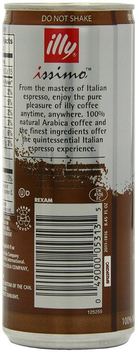 illy issimo Coffee Drink, Caff&egrave;, 6.8-Ounce Cans (Pack of 12) N30
