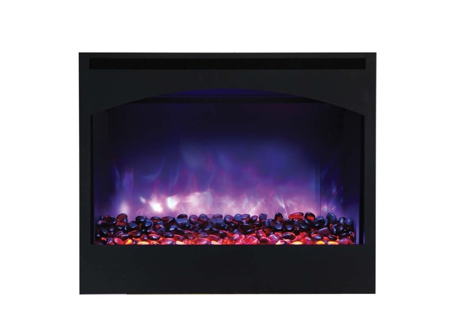 Amantii Zero Clearance Series Built-In Electric Fireplace with Arched Frame and Ember Media Kit, 31 Inch N4