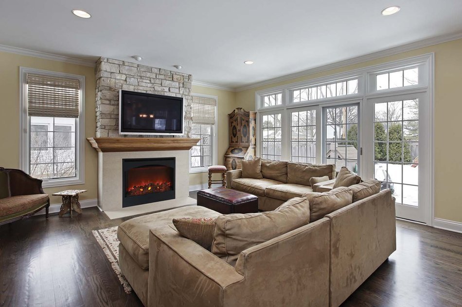 Amantii Zero Clearance Series Built-In Electric Fireplace with Arched Frame and Ember Media Kit, 31 Inch N6