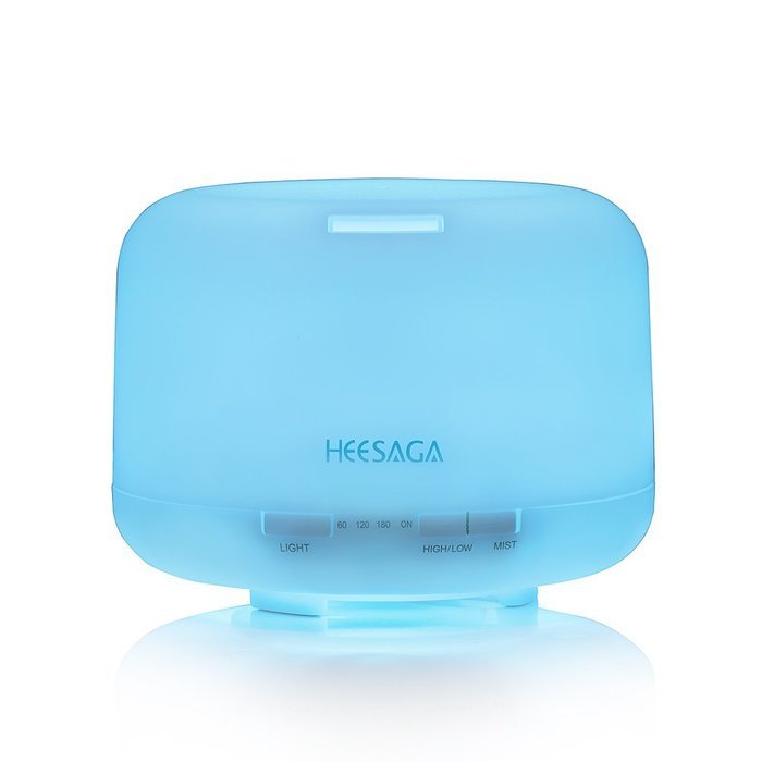 HEESAGA Aromatheraphy Essential Oil Diffuser, 500ml Ultrasonic Air Humidifier with 4 Timer Settings 7 LED Color... N6