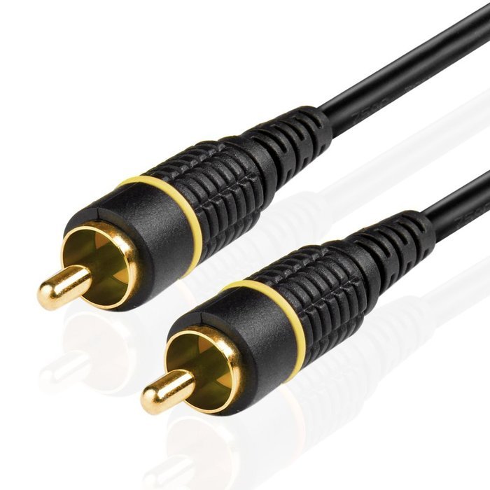 Subwoofer S/PDIF Audio Digital Coaxial RCA Composite Video Cable (3 Feet) - Gold Plated Dual Shielded RCA to RCA... N2