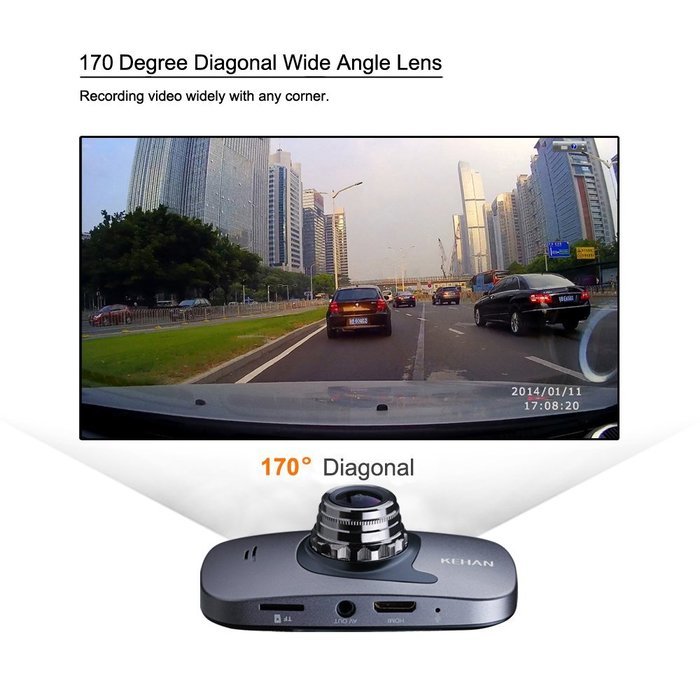 KEHAN KH819-A5R 2.7" Full HD 1920x1080 Car DVR ARS30 Chipset AR0330 Image Serson with Night Vision Motion Detection N8