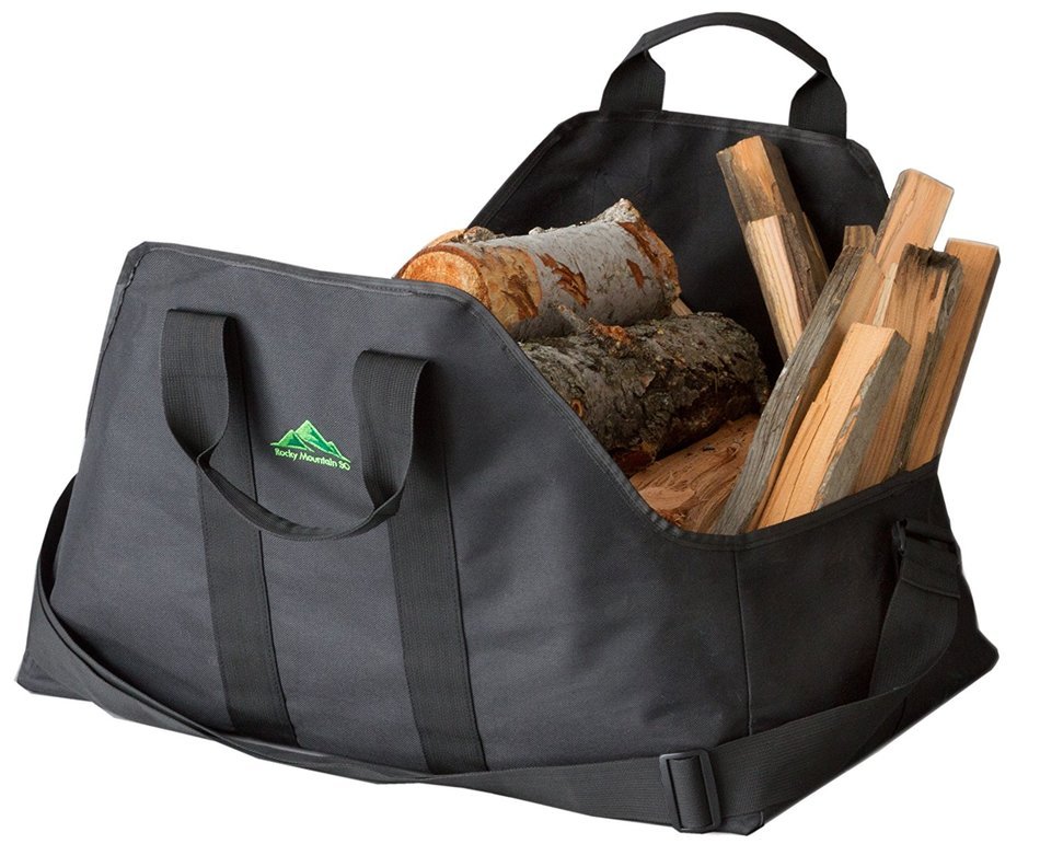 Firewood Carrier with Shoulder Strap Designed for Easier Loading of Large Loads with Less Debris on You and Your...