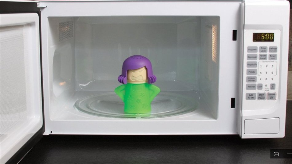 WaLaiKa@ Angry mum image microwave cleaner Microwave oven Steam cleaner container MaMa's best helper(Purple)