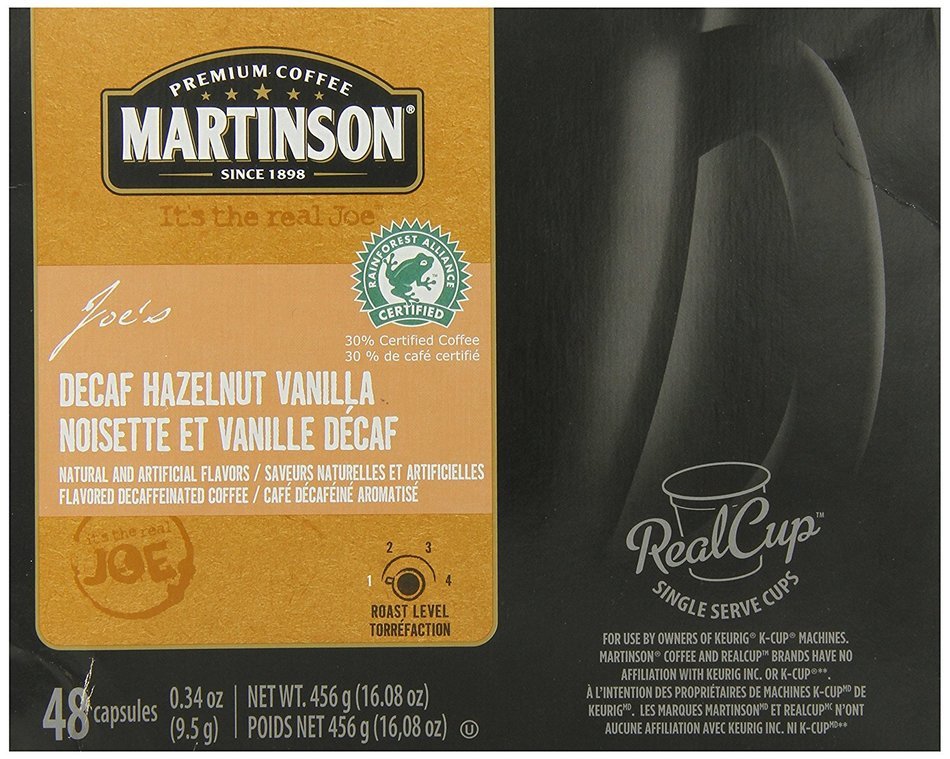 Martinson Coffee, Hazelnut Vanilla Decaf, 24 Single Serve RealCups N122