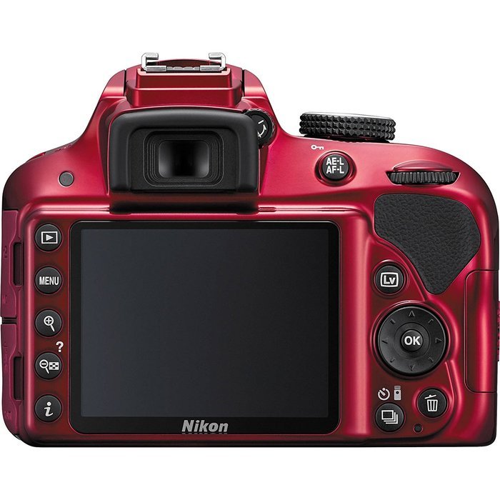 Nikon D3300 Digital SLR Camera & 18-55mm G VR DX II Lens (Red) with WU-1a Wi-Fi Adapter + 32GB Card + Battery... N2