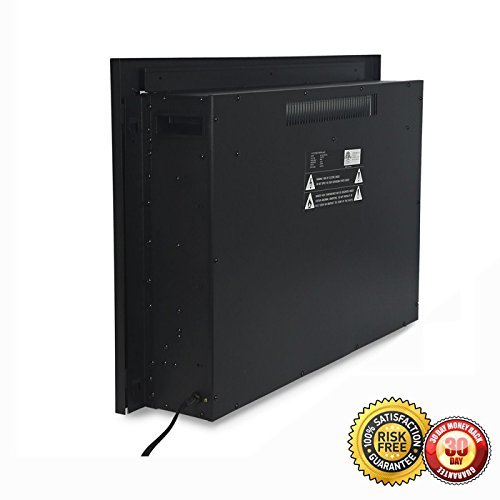 New 28.5" Embedded Fireplace Electric Insert Heater Glass View Log Flame Remote Home